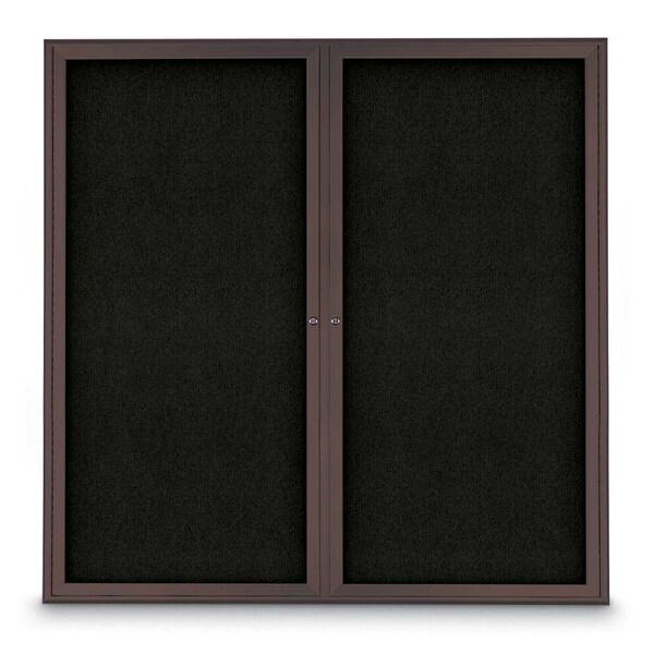 Sliding Door Indoor Enclosed Corkboard, 9
